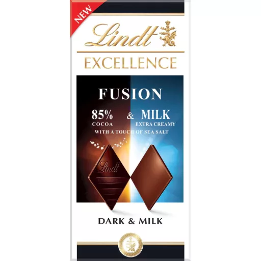 Lindt táblás csokoládé 100g Excellence Fusion 85% Dark Salt & Milk