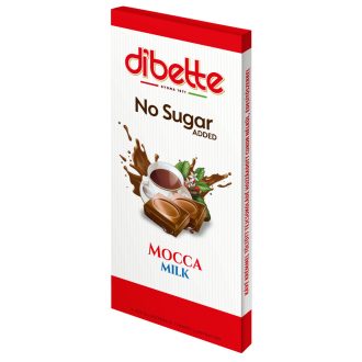   DIBETTE NAS Kávé krémmel töltött tejcsokoládé tábla, hozzáadott cukor nélkül, édesítőszerrel  80 g