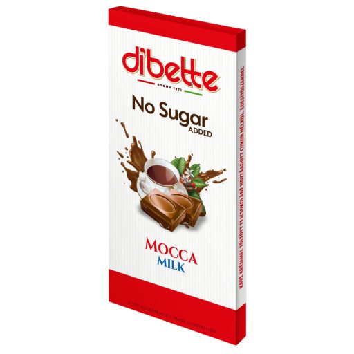 DIBETTE NAS Kávé krémmel töltött tejcsokoládé tábla, hozzáadott cukor nélkül, édesítőszerrel  80 g