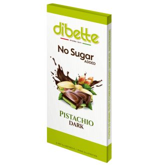   Dibette NAS töltött étcsokoládé 80g pisztácia ízű krémmel HCN 52% malt. kakaó