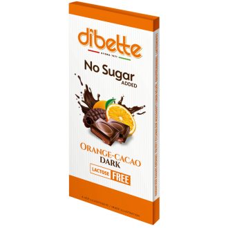   Dibette NAS töltött étcsokoládé 80g narancs ízű-kak krém  HCN laktózm malt. 52% kakaó