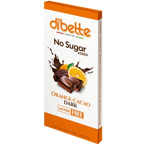 Dibette NAS töltött étcsokoládé 80g narancs ízű-kak krém  HCN laktózm malt. 52% kakaó