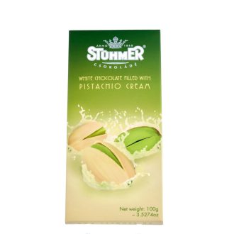 Stühmer táblás fehércsokoládé 100g pisztáciás