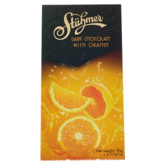 Stühmer táblás étcsokoládé 90g narancsos