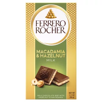   Ferrero Rocher táblás csokoládé 90g makadámia dióval és mogyoróval