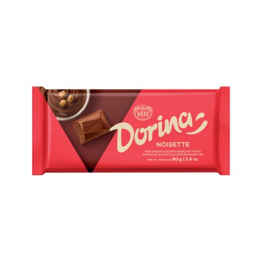 Dorina táblás tejcsokoládé 80g mogyorókrémes töltelékkel