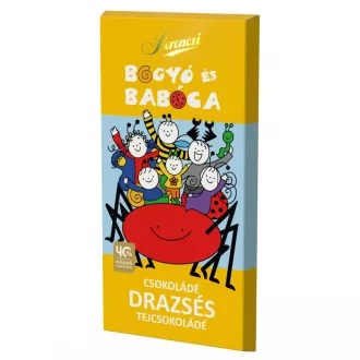   Szerencsi táblás tejcsokoládé 90g Bogyó&Babóca színes csokoládé drazséval