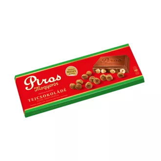 Piros Mogyorós tejcsokoládé egész mogyoróval 225 g