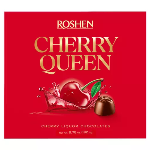 Roshen Cherry Queen étcsokoládés alkoholos-meggyes bonbon 192 g