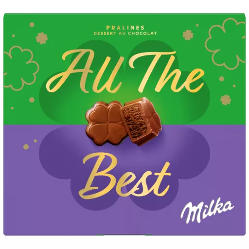 Milka Thank You alpesi tejcsokoládé praliné kakaós krémtöltelékkel 110 g