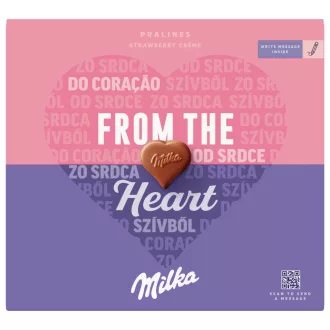   Milka I Love Milka Alpesi Tejcsokoládé Praliné Epres Töltelékkel 20 Db 110 G