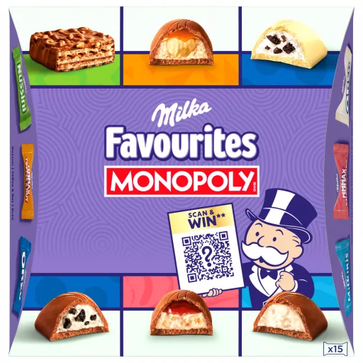 Milka Favourites töltött csokoládék és ostya válogatás 15 db 141 g