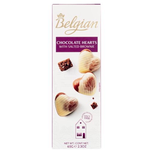 Belgian Hearts szívdesszert 65g Salted Brownie