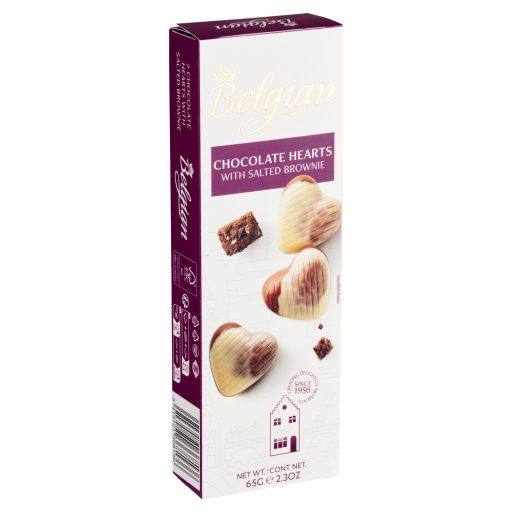 Belgian Hearts szívdesszert 65g Salted Brownie