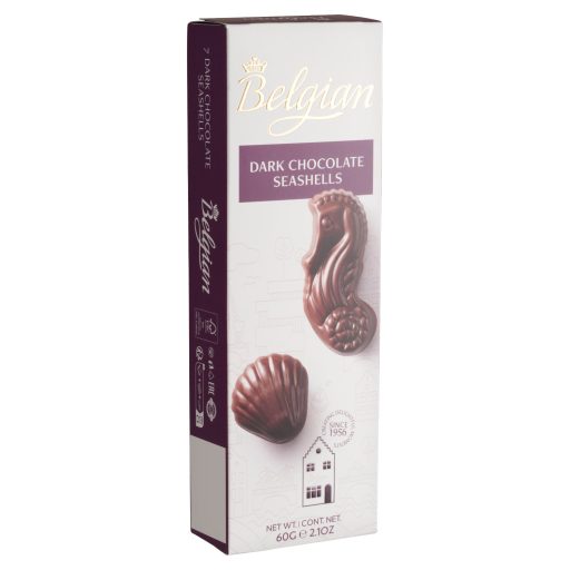 Belgian Seashells tengergyümölcse desszert 60g Dark