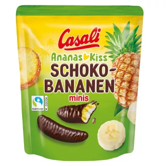   Casali Schoko bananas desszert 110g ananászos habosított banánkrém csok. mártva