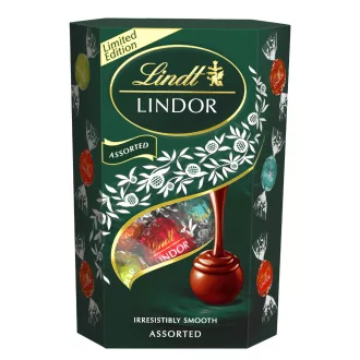 Lindor tejcsokoládé golyók 200g Dark Green díszdobozban