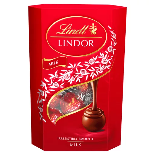 Lindt Lindor tejcsokoládé praliné lágyan olvadó töltelékkel 137 g