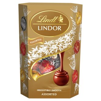   Lindt Lindor tej -, fehér és étcsokoládé praliné lágyan olvadó töltelékkel 137 g