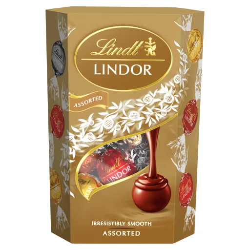 Lindt Lindor tej -, fehér és étcsokoládé praliné lágyan olvadó töltelékkel 137 g