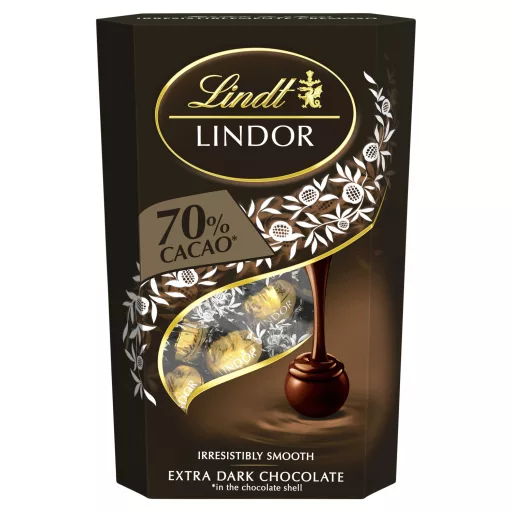 Lindor étcsokoládé golyók 337g Dark 70% díszdobozban