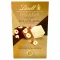 Lindt Nuxor csokoládé válogatás tej-, ét- és fehér csokoládé egész mogyoróval őrölt mogyoróval 150 g