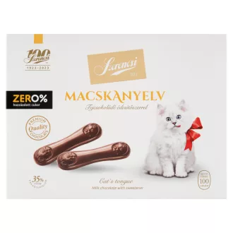 Szerencsi macskanyelv 100g Zero maltitolos tejcsokoládé