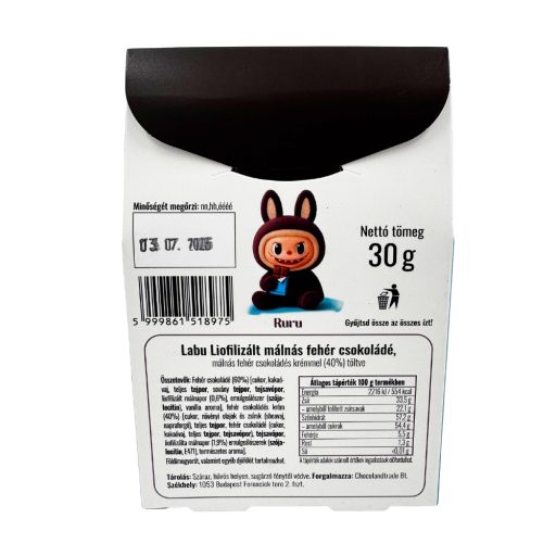 Labu'Chocolate csokoládé 30g - Málnás fehér csokoládé (Ruru)