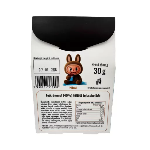 Labu'Chocolate csokoládé 30g - Tejkrémmel töltött tejcsokoládé (Mimi)