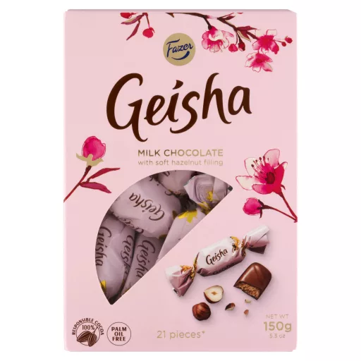 Fazer Geisha Milk desszert 150g mogyorókrémmel töltött
