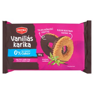   Detki vaníliás karika cukor hozzáadása nélkül, édesítőszerekkel 150 g