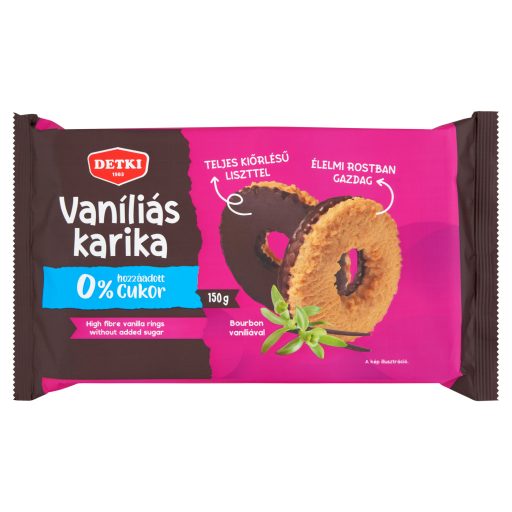 Detki vaníliás karika cukor hozzáadása nélkül, édesítőszerekkel 150 g