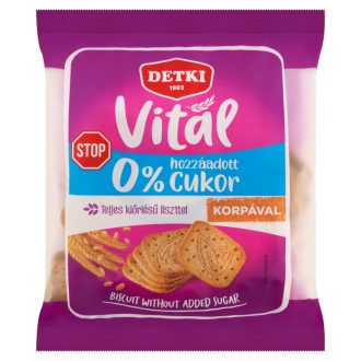   Detki Vital háztartási keksz hozzáadott cukor nélkül 180 g