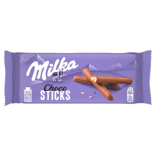 Milka Choco Sticks Keksz Alpesi Tej Felhasználásával Készült Tejcsokoládéval Mártva 112 G