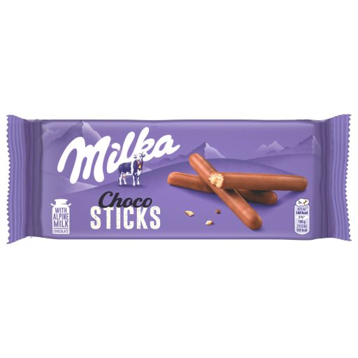 Milka Choco Sticks keksz alpesi tej felhasználásával készült tejcsokoládéval mártva 112 g