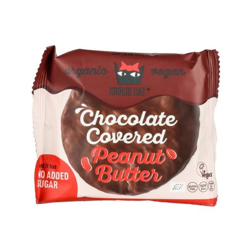Kookie Cat keksz 50g mogyoróvajas csokiba mártva Bio
