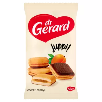   Dr Gerard Juppi! sárgabarack ízű krémmel töltött piskóta kakaós bevonattal 205 g