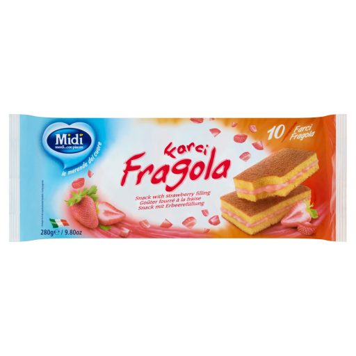Midi Farci Fragola édesipari péksütemény földiepres töltelékkel 10 x 28 g (280 g)