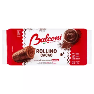   Balconi piskótatekercs 222g rollino cacao - csokimártott kakaós kr. 6x37g