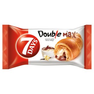   7DAYS Double Max croissant kakaós és vanília ízű töltelékkel 80 g