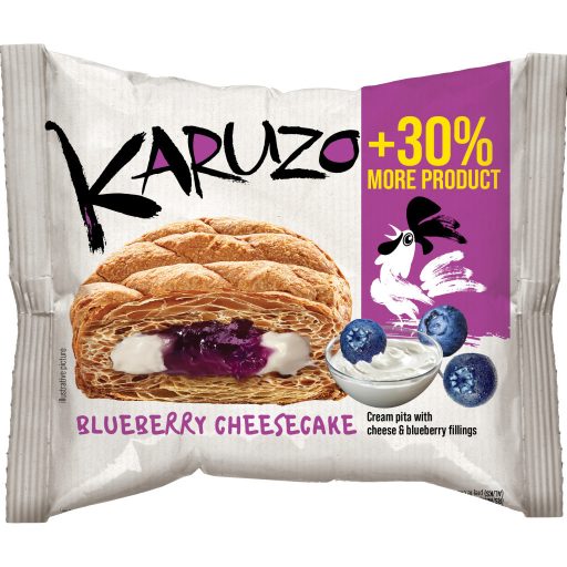 Karuzo blueberry cream pita 82g krémtúrós-kék áfonyás töltelékkel