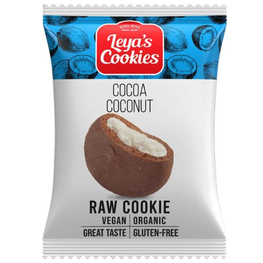 Leya's Cookies nyers sütemény 25g kakaóval és kókusszal