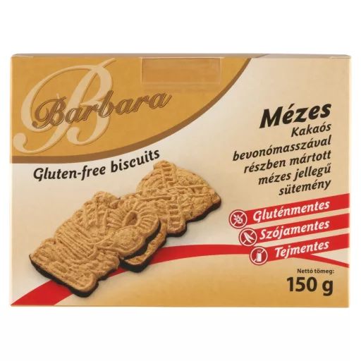 Barbara mézes teasütemény 150g étbevonó talppal gluténmentes