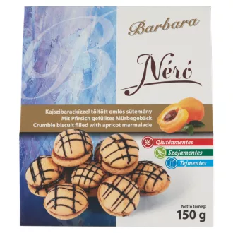   Barbara néró omlós sütemény 150g kajszibarackízzel töltött gluténmentes