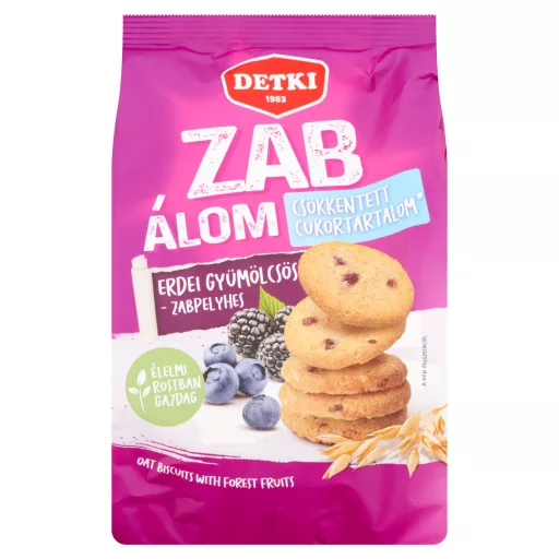 Detki zab álom zabpelyhes keksz 150g erdei gyümölcsös