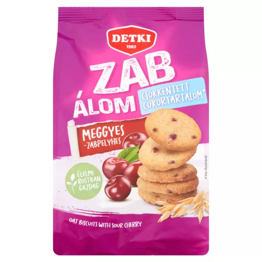 Detki zab álom zabpelyhes keksz 150g meggyes