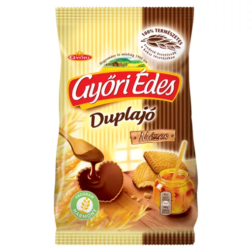Győri Édes Duplajó Kakaós Bevonómasszával Talpán Mártott, Omlós, Mézes Keksz 150 G