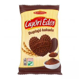  Győri Édes Duplajó kakaós bevonómasszával talpán mártott, kakaós, omlós keksz 150 g
