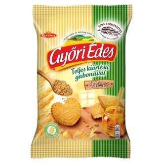   Győri Édes Omlós, Mézes Keksz Teljes Kiőrlésű Búzaliszttel 150 G