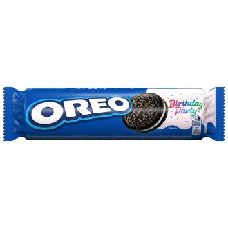   Oreo Birthday Party Karamellízű Töltelékkel Töltött Kakaós Keksz Színes Dekorációs Pelyhekkel 154 G